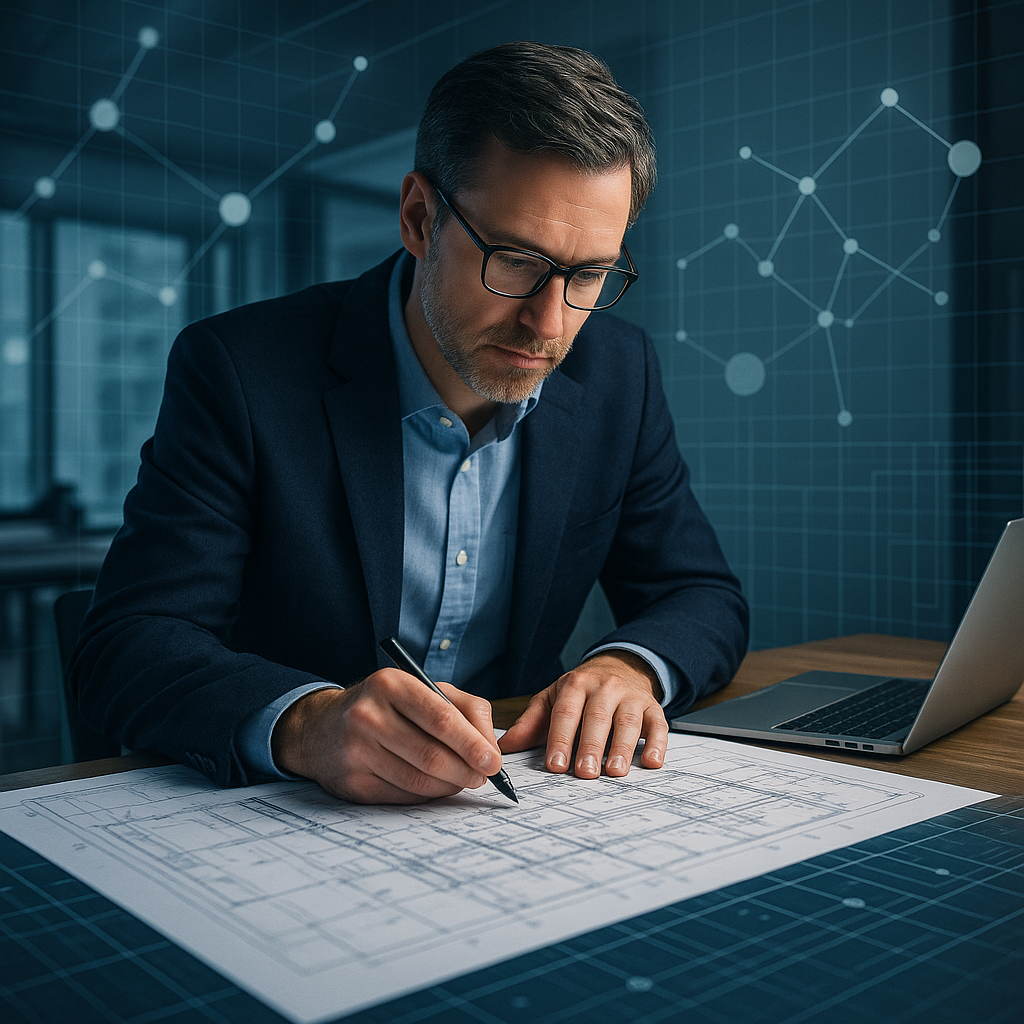 Abstract image symbolizing strategy and innovation